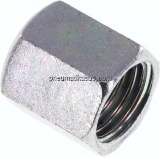 Überwurfmutter DN4, M 12x1,5, Bohrung 7,8mm, Stahl verzinkt