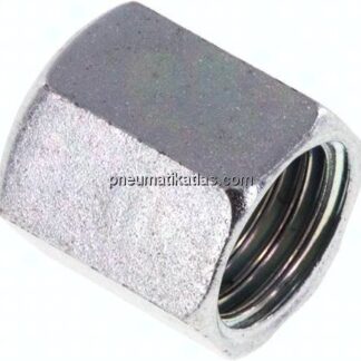 Überwurfmutter DN4, M 12x1,5, Bohrung 7,8mm, Stahl verzinkt
