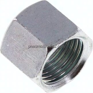 Überwurfmutter DN8, M 16x1,5, Bohrung 11,8mm, Stahl verzinkt
