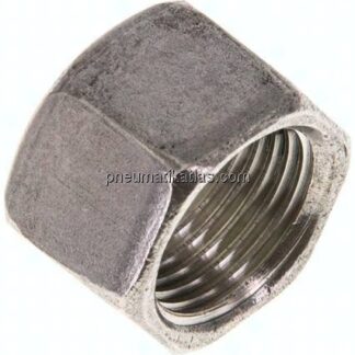 Überwurfmutter DN10, M 18x1,5, Bohrung 13,8mm, 1.4301