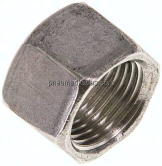 Überwurfmutter DN10, M 18x1,5, Bohrung 13,8mm, 1.4301