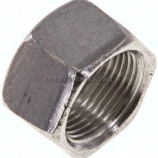 Überwurfmutter DN13, M 22x1,5, Bohrung 17,3mm, 1.4301