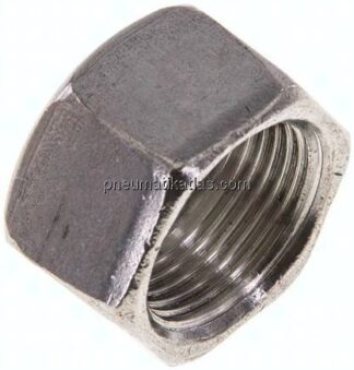 Überwurfmutter DN13, M 22x1,5, Bohrung 17,3mm, 1.4301