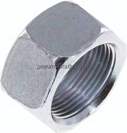 Überwurfmutter DN16, M 26x1,5, Bohrung 20,3mm, Stahl verzinkt