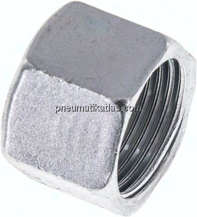 Überwurfmutter DN8, G 3/8", Bohrung 11,8mm, Stahl verzinkt