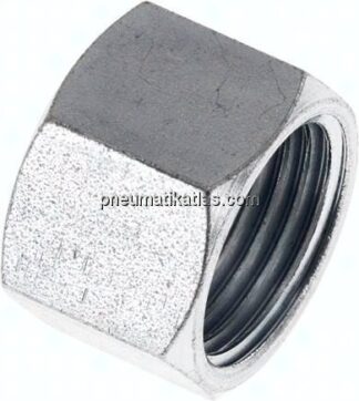 Überwurfmutter DN13, G 1/2", Bohrung 17,3mm, Stahl verzinkt