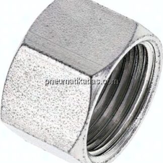 Überwurfmutter DN10, G 1/2", Bohrung 13,8mm, Stahl verzinkt