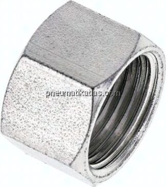Überwurfmutter DN10, G 1/2", Bohrung 13,8mm, Stahl verzinkt