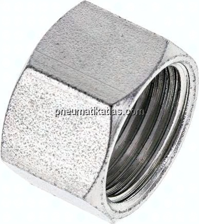 Überwurfmutter DN10, G 1/2", Bohrung 13,8mm, Stahl verzinkt