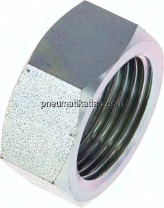 Überwurfmutter DN20, G 1", Bohrung 24,3mm, Stahl verzinkt