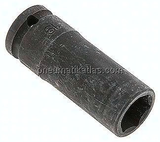 Kraftstecknuss, lang, SW 19, 1/2" (12,5 mm)