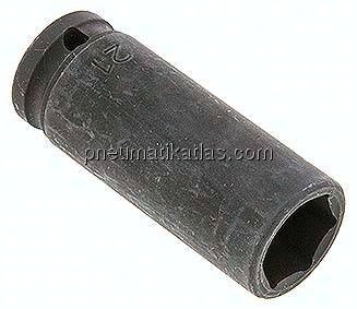 Kraftstecknuss, lang, SW 21, 1/2" (12,5 mm)
