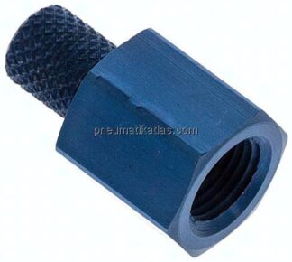 Aufschraub-Verschraubung G 1/8"-4,3x3mm, Aluminium