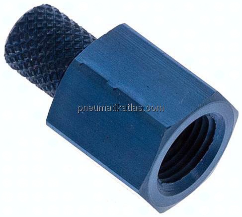 Aufschraub-Verschraubung G 1/8"-4,3x3mm, Aluminium