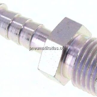 Schlauchnippel M 10x1 AG, 4 - 5mm, Stahl verzinkt