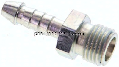 Schlauchnippel 5 LL (M10x1), 4 - 5mm, Stahl verzinkt