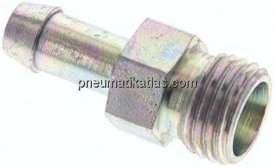 Schlauchnippel 8 L (M14x1,5), 7 - 8mm, Stahl verzinkt