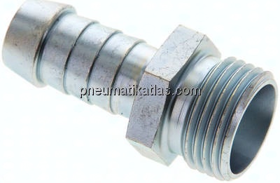 Schlauchnippel 12 L (M18x1,5), 11 - 12mm, Stahl verzinkt