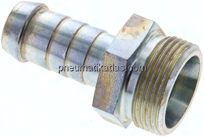 Schlauchnippel 18 L (M26x1,5), 14 - 15mm, Stahl verzinkt