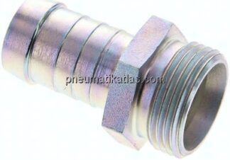 Schlauchnippel 22 L (M30x2), 21 - 22mm, Stahl verzinkt