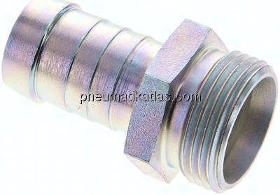 Schlauchnippel 22 L (M30x2), 21 - 22mm, Stahl verzinkt