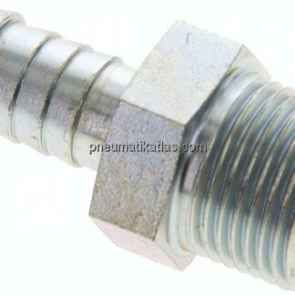 Schlauchnippel G 3/8" AG, 9 - 10mm, Stahl verzinkt