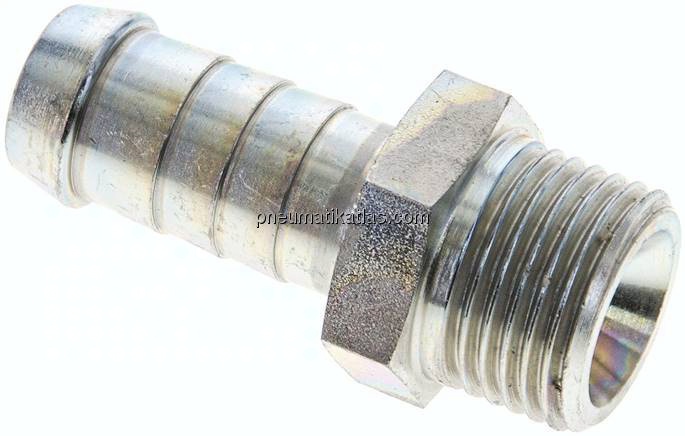 Schlauchnippel G 1/2" AG, 14 - 15mm, Stahl verzinkt