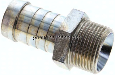 Schlauchnippel G 3/4" AG, 21 - 22mm, Stahl verzinkt