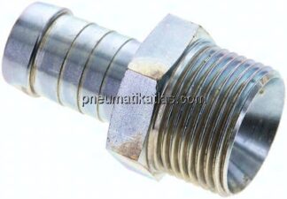 Schlauchnippel G 1" AG, 21 - 22mm, Stahl verzinkt