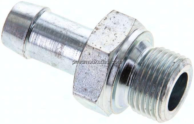 Schlauchnippel G 3/8" AG (Dichtkante), 11 - 12mm