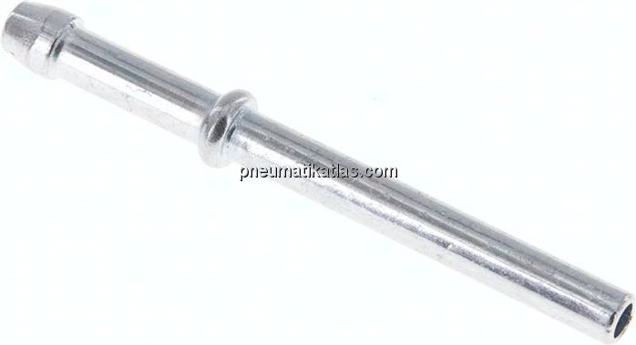 Schlauchnippel Rohr 4, Schl. 3 - 4mm, Stahl verzinkt