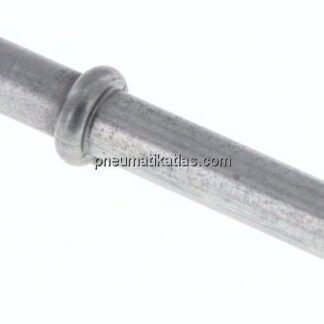 Schlauchnippel Rohr 6, Schl. 5 - 6mm, Stahl verzinkt