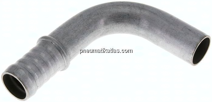 90°-Schlauchnippel Rohr 22, Schl. 21 - 22mm, Stahl verzinkt