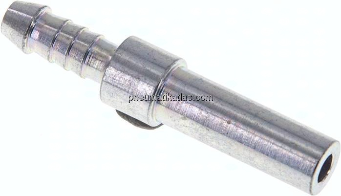 Schlauchnippel Rohr 8, Schl. 5 - 6mm, Stahl verzinkt