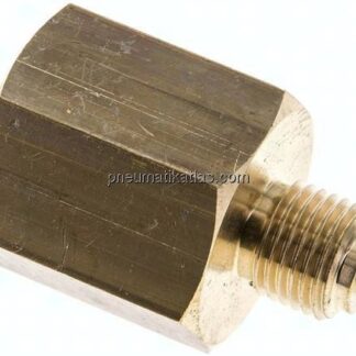 Manom.-Reduzierung G 1/4"(AG)-G 1/2"(IG). Messing, 41mm