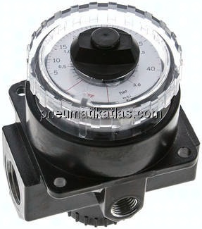 Manometerregler, G 1/2", 0 - 3 bar
