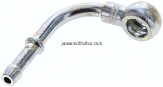 90°-Schlauchnippel 8mm Ring, 4 - 5mm, Stahl verzinkt