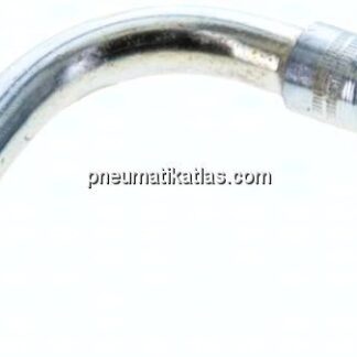 90°-Schlauchnippel 12mm Ring, 7 - 8mm, Stahl verzinkt