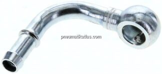 90°-Schlauchnippel 16mm Ring, 11 - 12mm, Stahl verzinkt