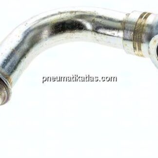 90°-Schlauchnippel 18mm Ring, 14 - 15mm, Stahl verzinkt
