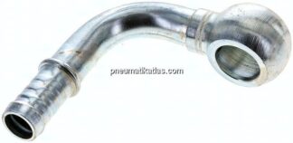 90°-Schlauchnippel 22mm Ring, 17 - 18mm, Stahl verzinkt