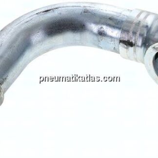 90°-Schlauchnippel 26mm Ring, 21 - 22mm, Stahl verzinkt