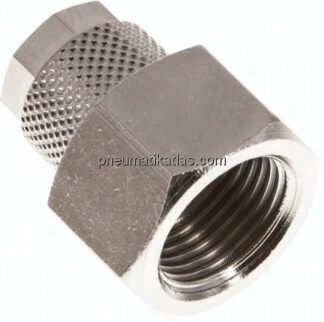 Aufschraub-Verschraubung G 3/8"-10x8mm, Messing vernickelt