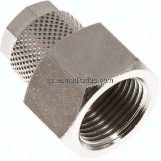 Aufschraub-Verschraubung G 3/8"-10x8mm, Messing vernickelt