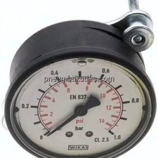 Glycerin-Einbaumanometer, KU-Frontring, 63mm, 0 - 1 bar