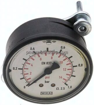 Glycerin-Einbaumanometer, KU-Frontring, 63mm, 0 - 1 bar