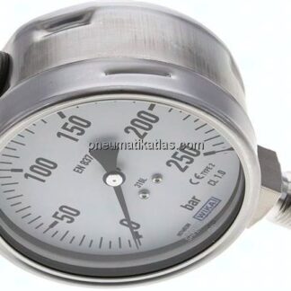 Chemie-Manometer senkrecht, 100mm, 0 - 250 bar
