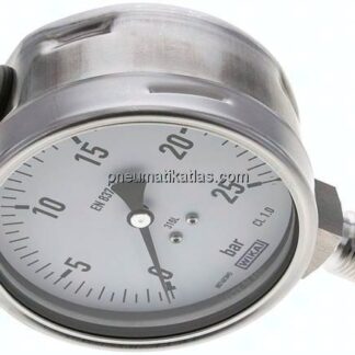Chemie-Manometer senkrecht, 100mm, 0 - 25 bar