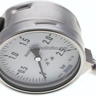 Chemie-Manometer senkrecht, 100mm, 0 - 2,5 bar