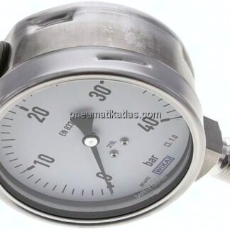 Chemie-Manometer senkrecht, 100mm, 0 - 40 bar